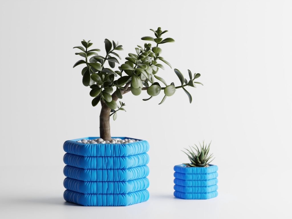 Inflated Soft Cloth Planter No. 9 – Rounded Square, 4" – product image
