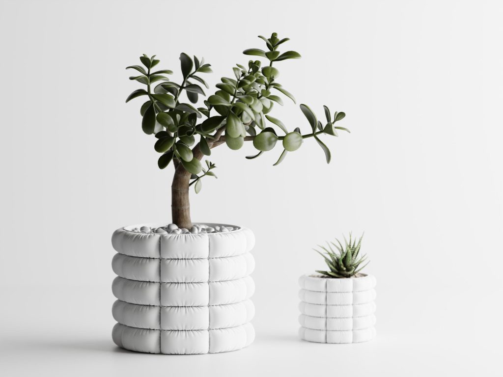 Inflated Soft Cloth Planter No. 3 – Cushion Stack, 4" – product image