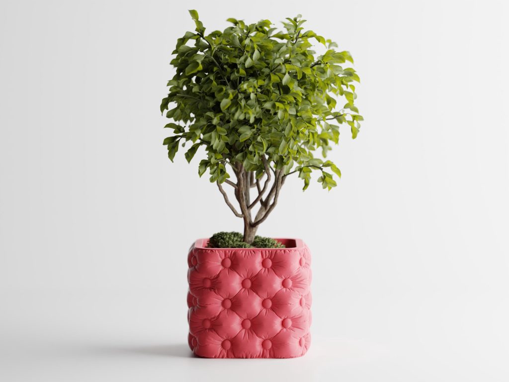 Chesterra Tufted Quilted Planter – 4" – product image