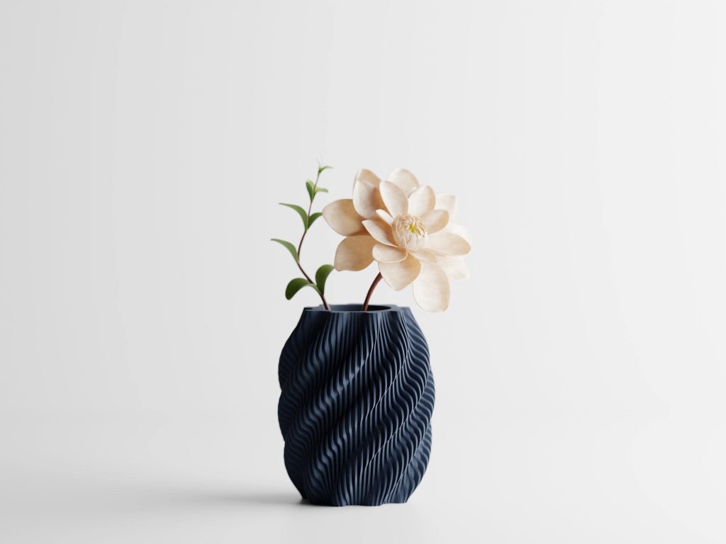 Lunara Flowing Curve Vase – 7.9" – product image