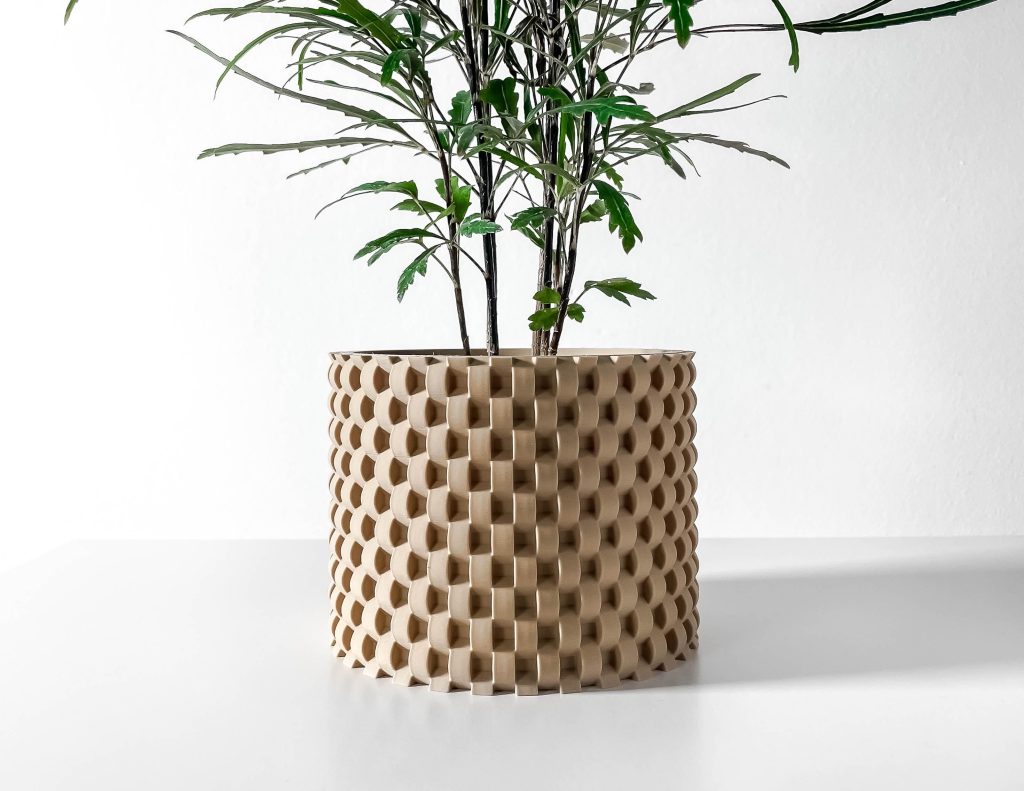 Cheo Woven Cylinder Planter – 4" – product image