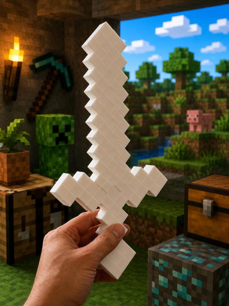 Pixel-Style Sword Toy Prop – 11.5" – product image