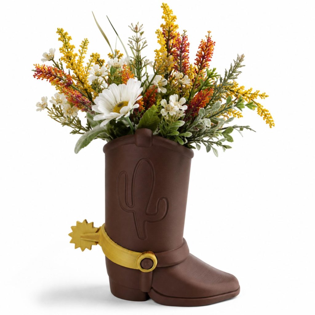 Cowboy Boot Vase – Western Planter – product image